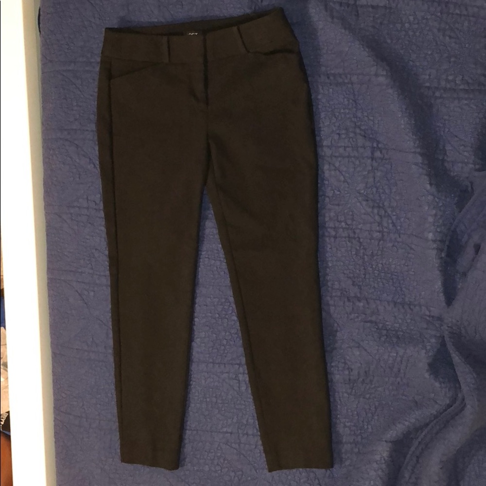 LOFT Julie Skinny 0P Black Pants